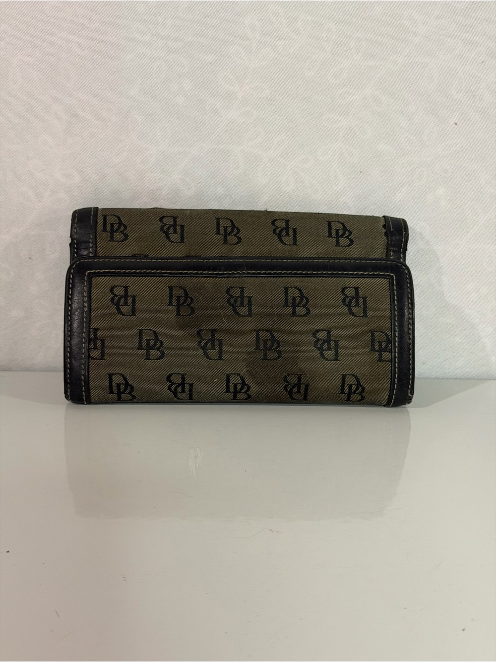 Dooney & Bourke Vintage Signature DB Monogram Continental Trifold Wallet